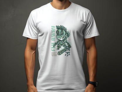 Fly Away Steampunk Robot Skateboard Graphic Design T-Shirt - Design & Vybe