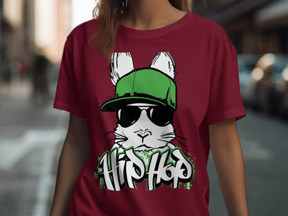 Stylish Hip Hop Bunny Graphic Tee for Cool Vibes product