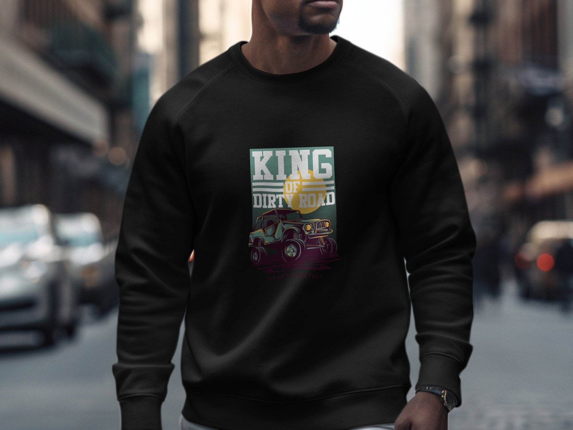 King Of Dirty Road Everyday Driving Adventure Sweater - Design & Vybe
