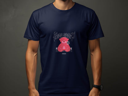 False Hope with Pink Bear Print Graphic T-Shirt - Design & Vybe