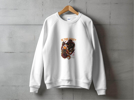 Is This Fight Out Now with Robot Battle Art Sweater - Design & Vybe