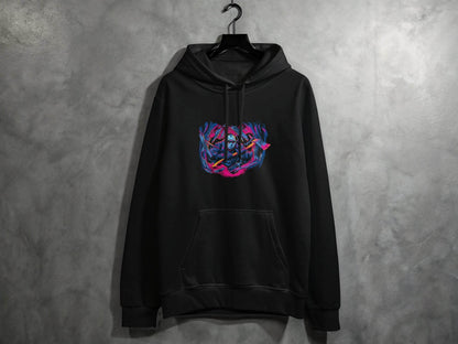Masked Horror with Axes Abstract Graphics Cool Hoodie - Design & Vybe
