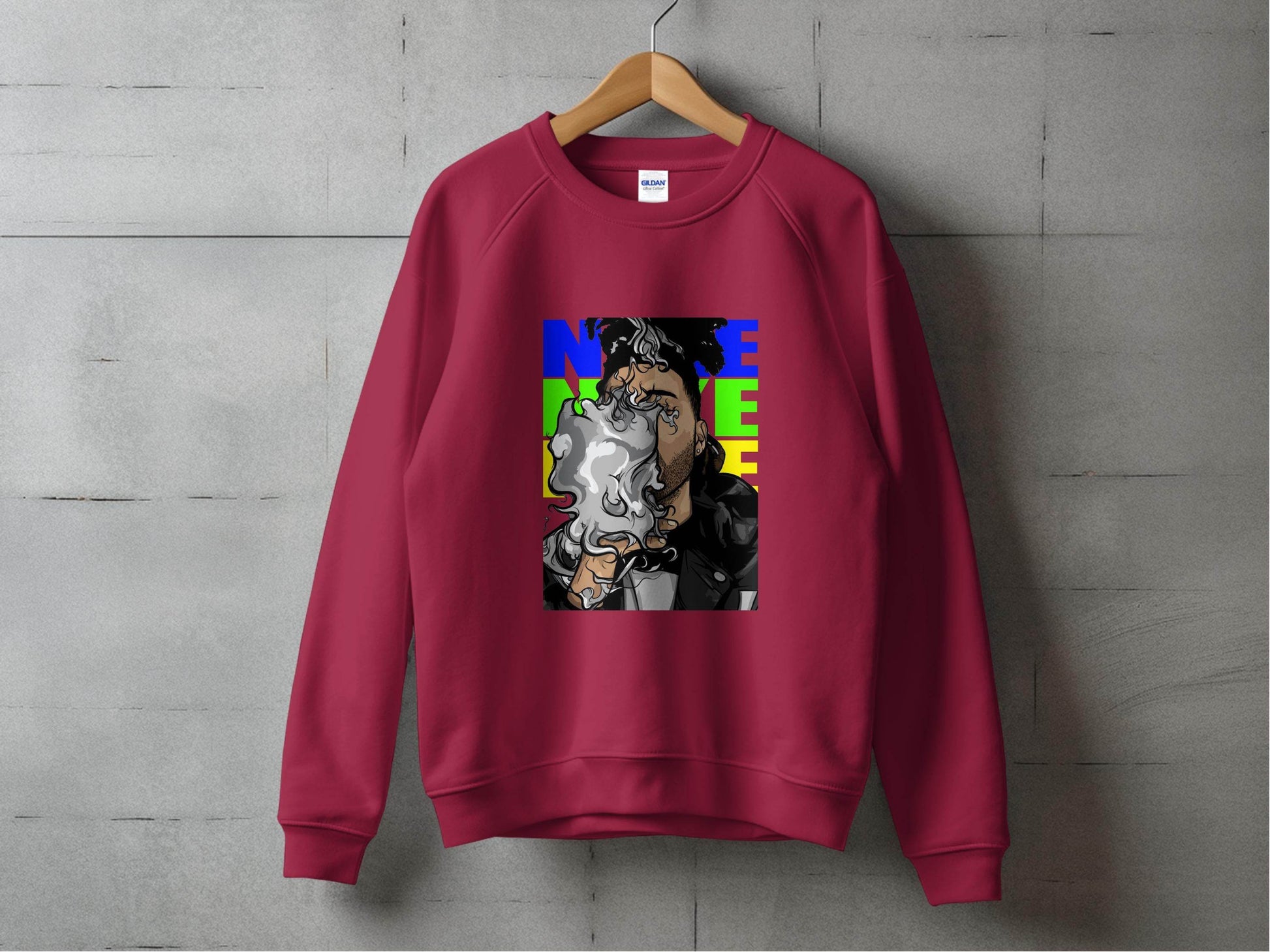 NEON Color Theme Abstract Art Smoke Design Sweater - Design & Vybe