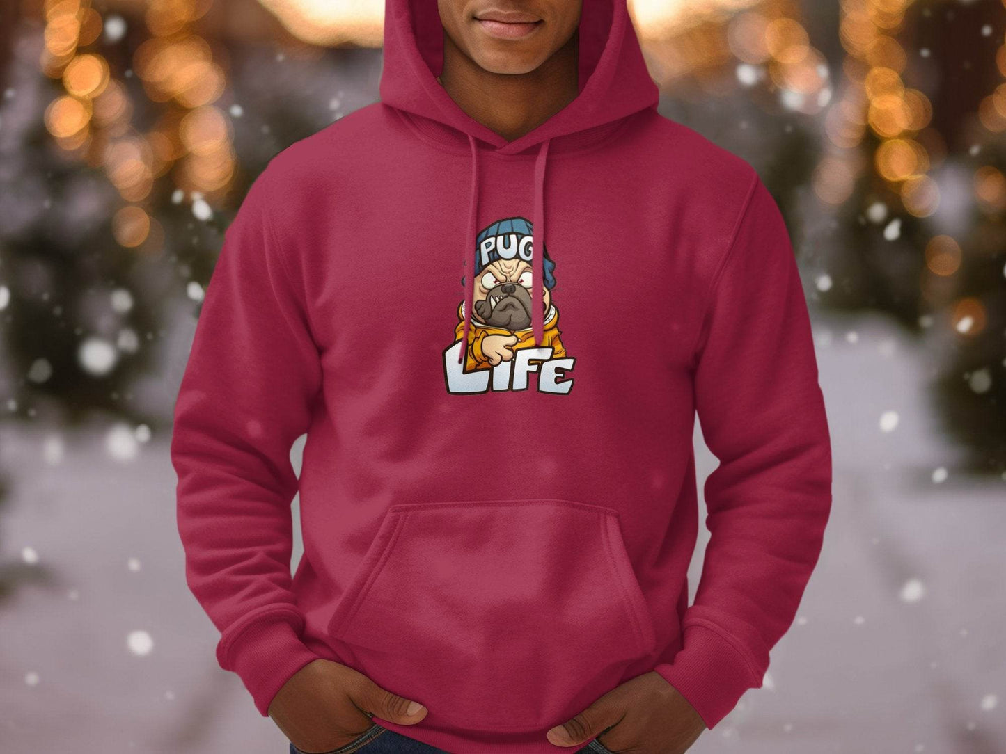 Cartoon Pug With Attitude Pug Life Design Style Hoodie - Design & Vybe