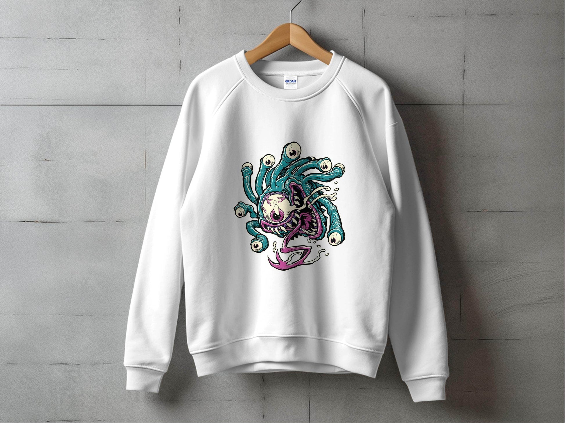 Eye Monster Colorful Fantasy Illustration Graphic Sweater - Design & Vybe