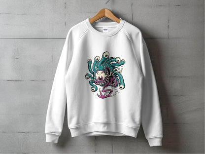 Eye Monster Colorful Fantasy Illustration Graphic Sweater - Design & Vybe