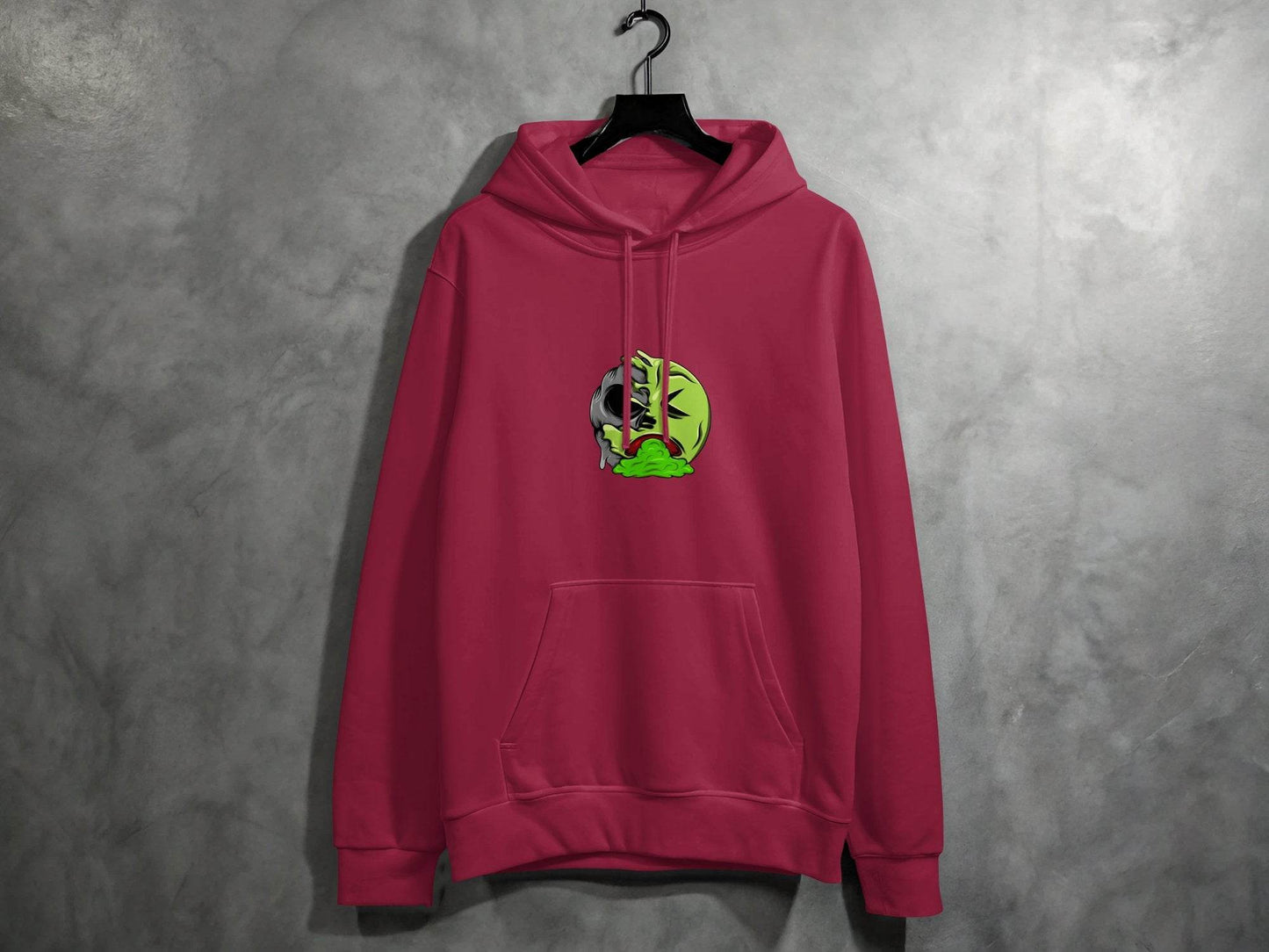 Half Zombie Half Emoji Graphic Design Illustration Hoodie - Design & Vybe
