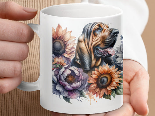 Beautiful Dog and Sunflowers Design Mug product type