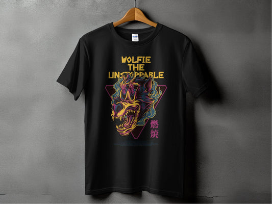 Wolfie The Unstoppable Graphic Design Cool T-Shirt - Design & Vybe
