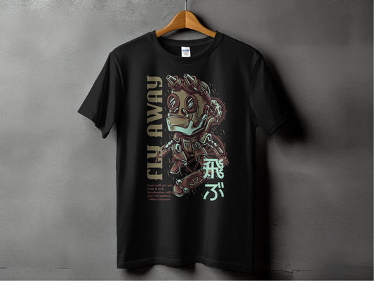 Fly Away Robot Design Featuring Einstein Quote T-Shirt - Design & Vybe