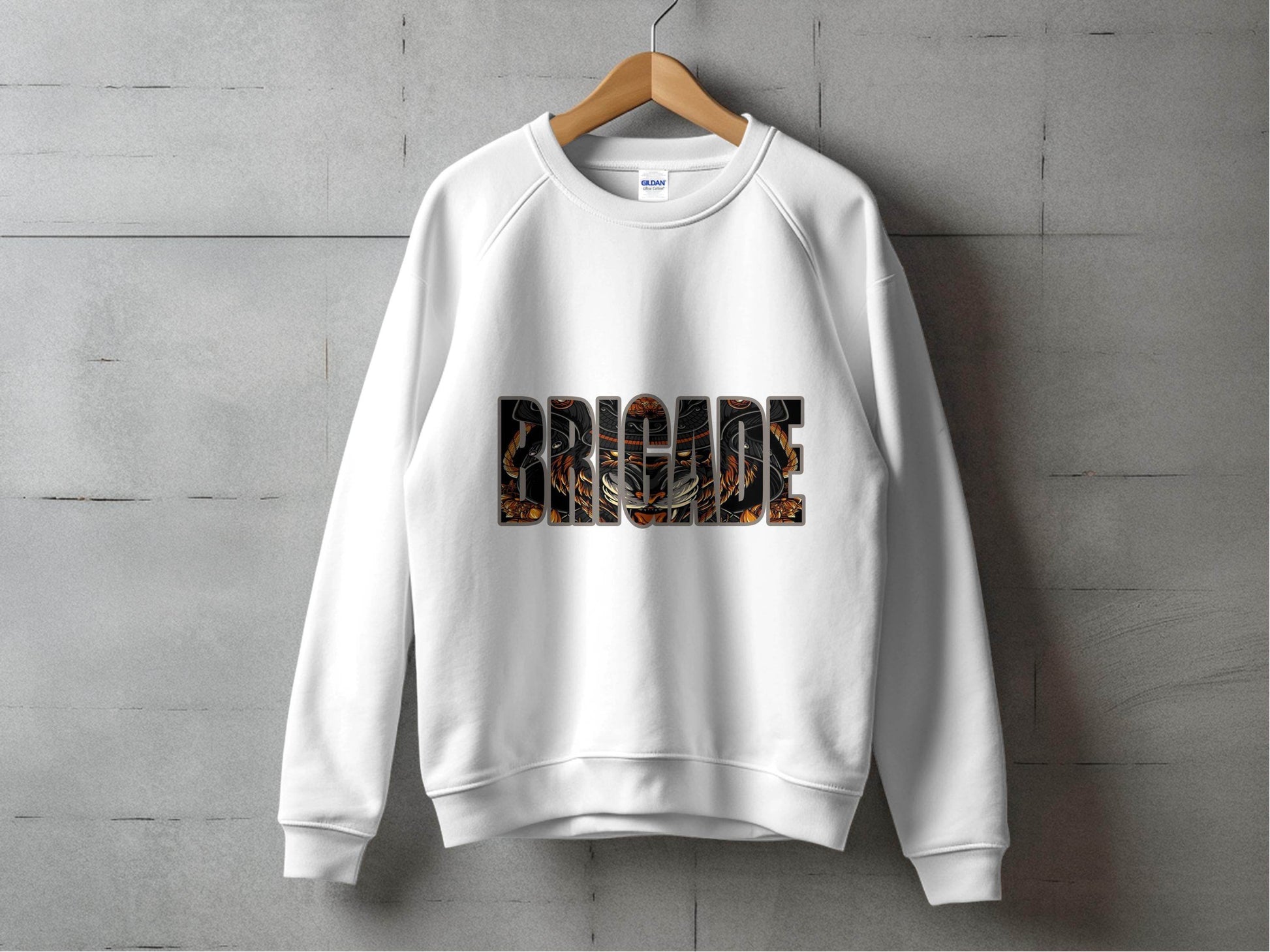 Brigade with Tiger Samurai Illustration Graphic Sweater - Design & Vybe