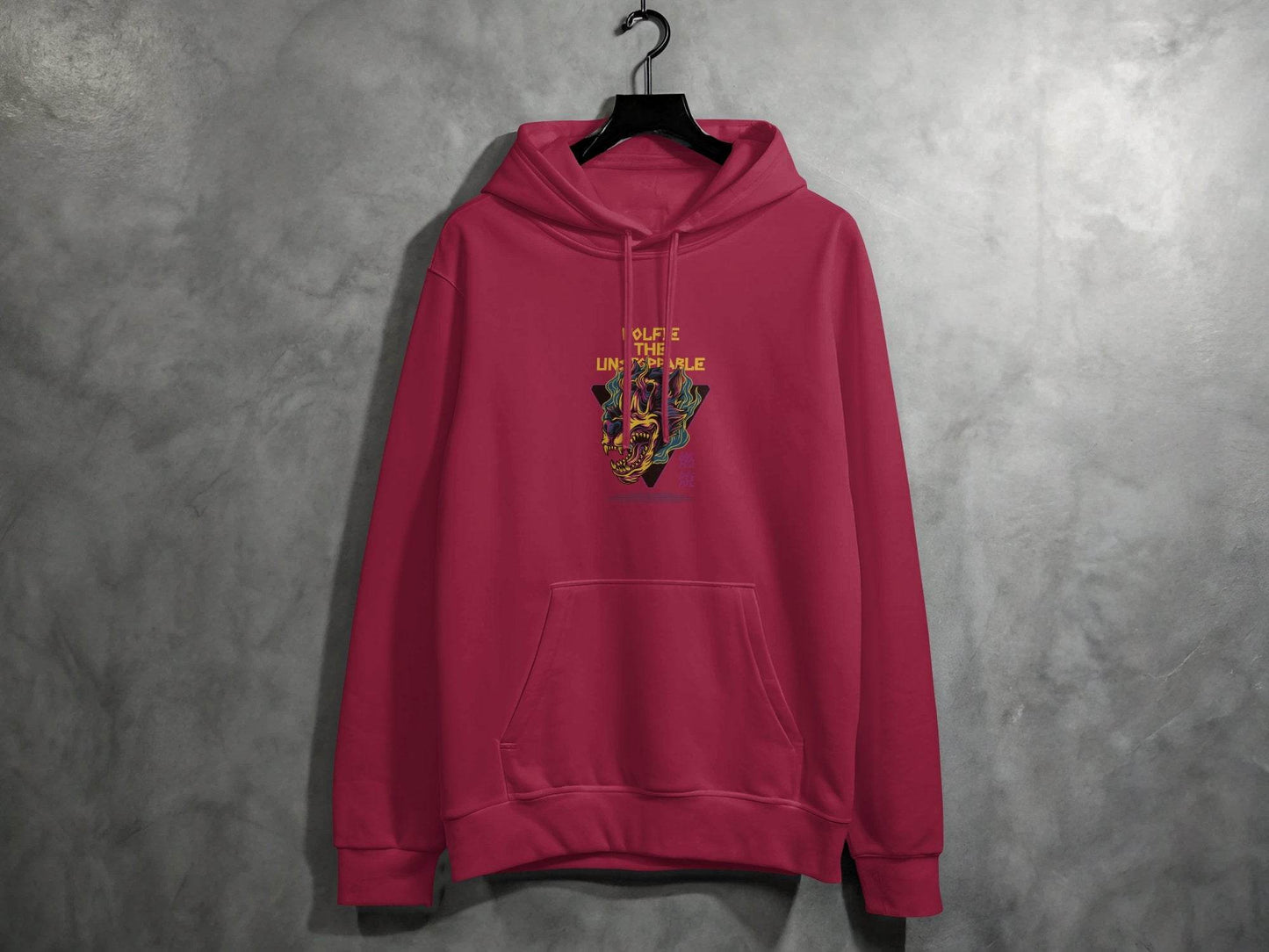 Wolfie The Unstoppable Graphic Design Cool Hoodie - Design & Vybe