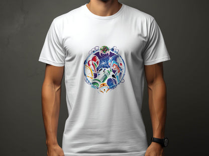 Metroid Meets Mega Man Character Design in Space T-Shirt - Design & Vybe