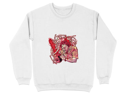 Vivid Red Design Featuring Gripping Scene Sweatshirt product