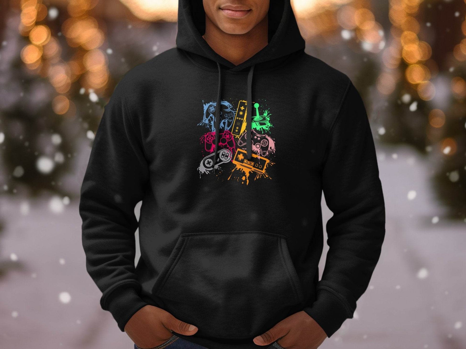 Gaming Console Joypad Colorful Style Design Artwork Hoodie - Design & Vybe