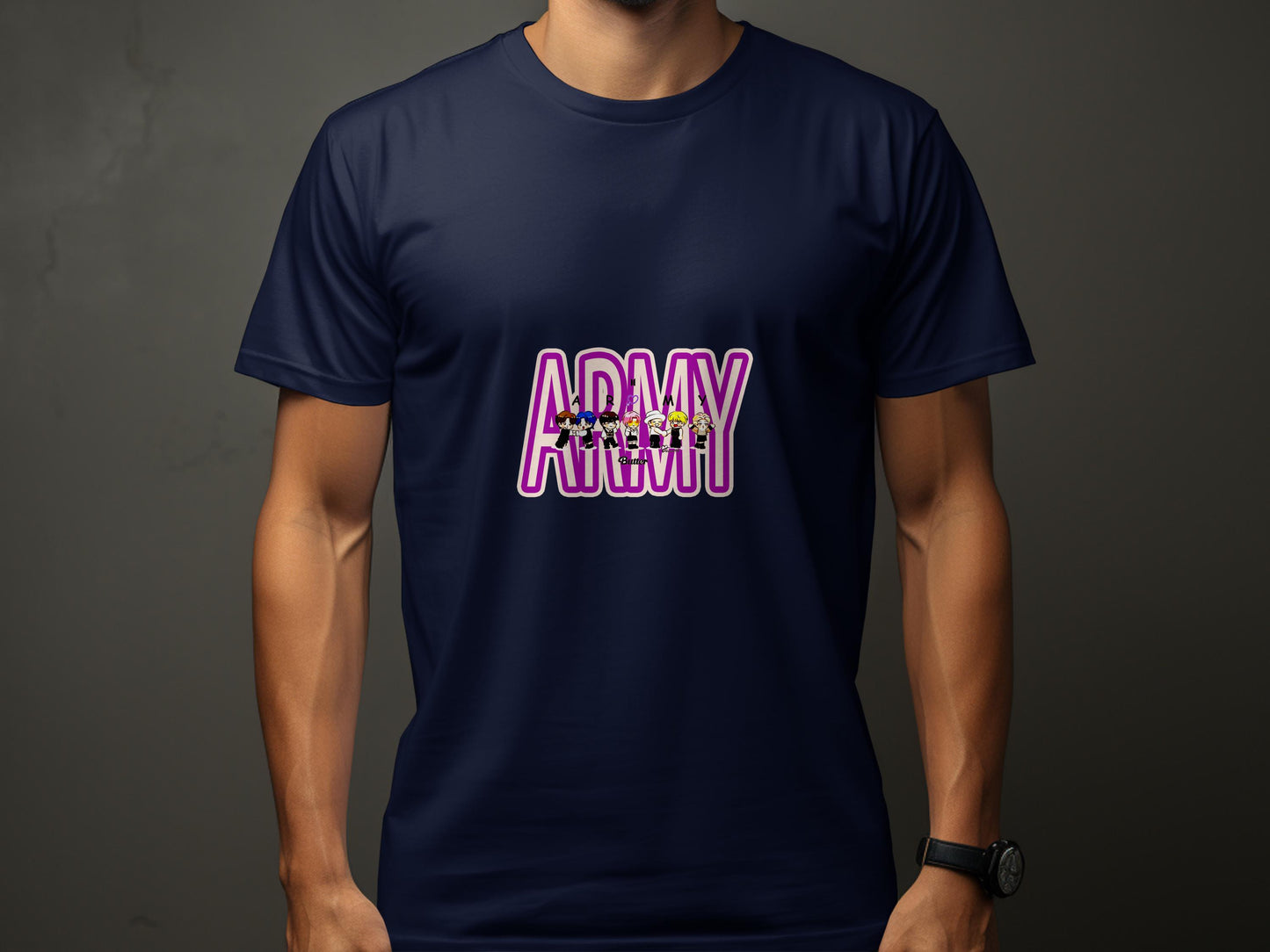 Stylish ARMY Themed Graphic Tee shirt product type