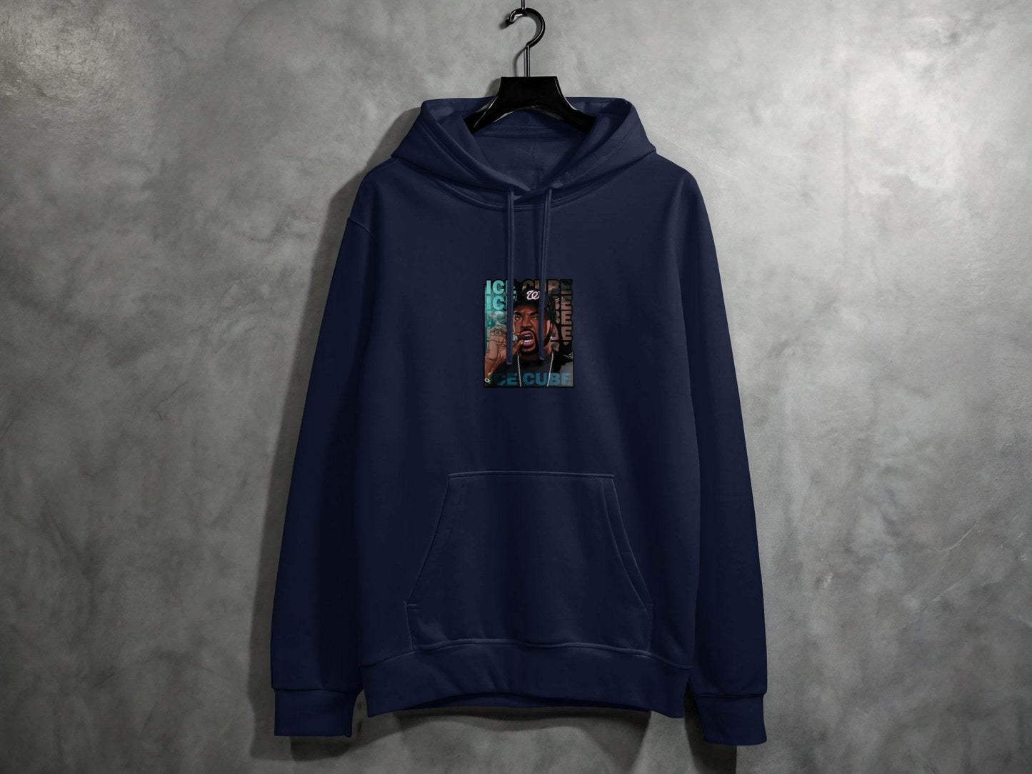 Ice Cube Smoking Cigar with Chain Portrait Art Hoodie - Design & Vybe