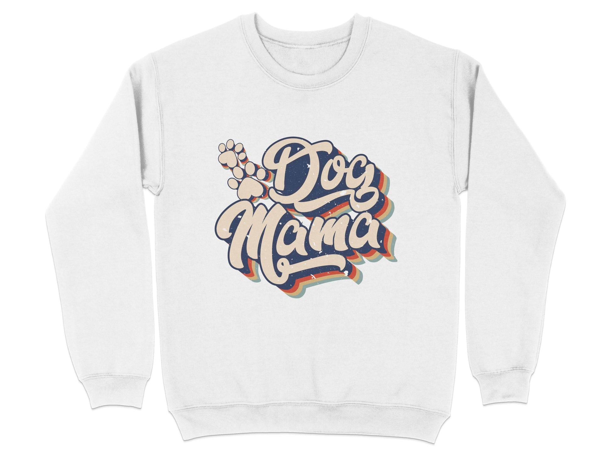 Retro Style Dog Mama Vintage Design Graphic Sweater - Design & Vybe