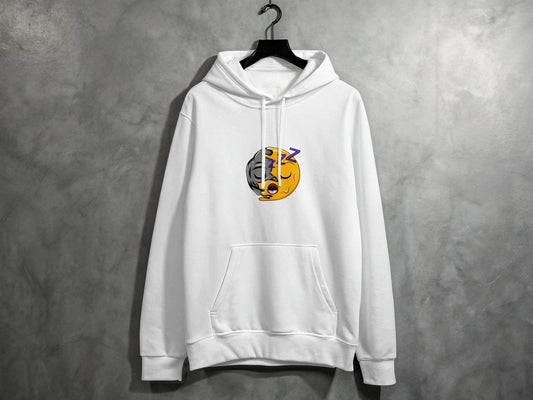 Tired Cartoon Character with Snoozing ZZZ Symbols Hoodie - Design & Vybe