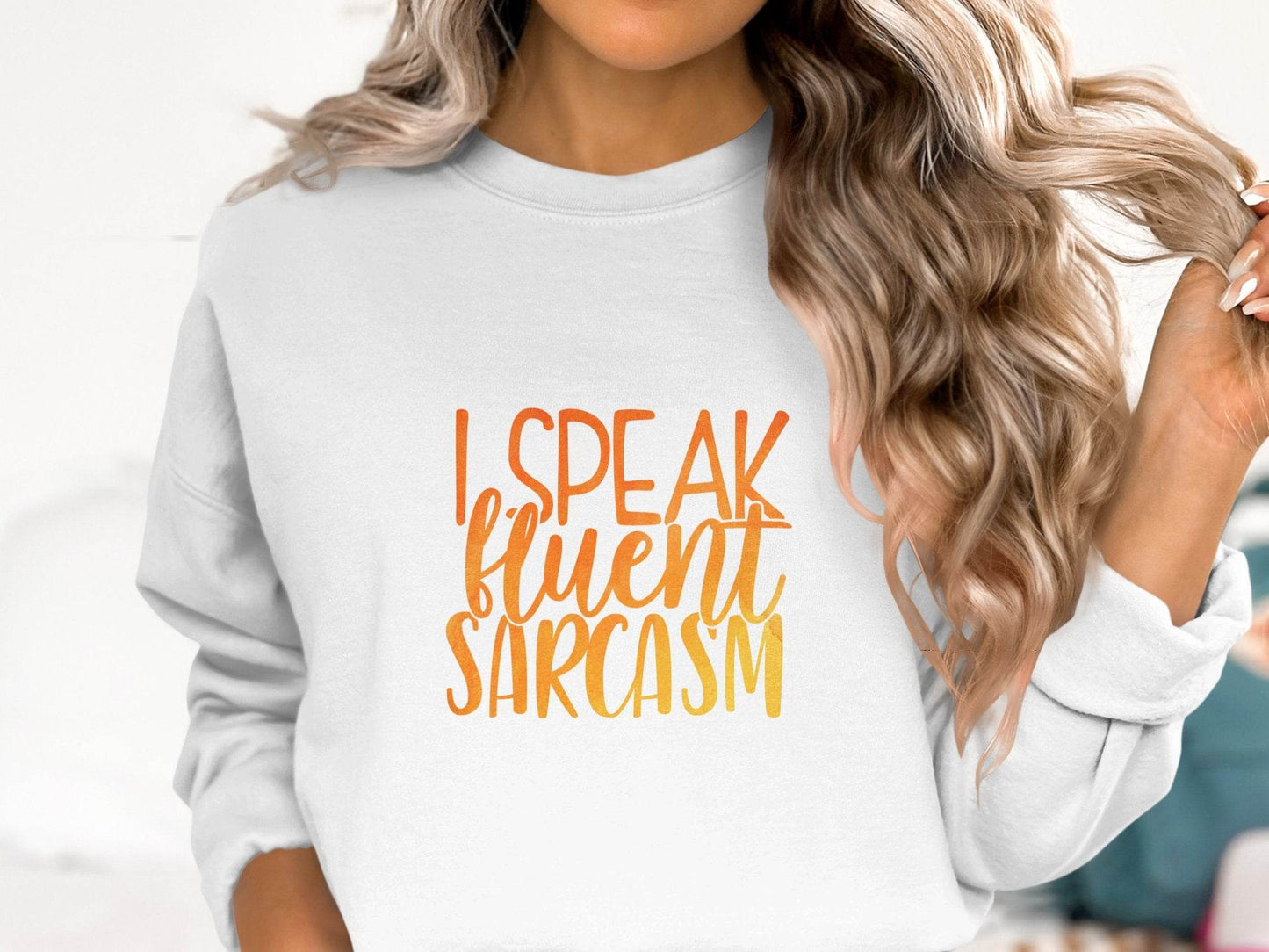 Funny I Speak Fluent Sarcasm Graphic Sweater - Design & Vybe