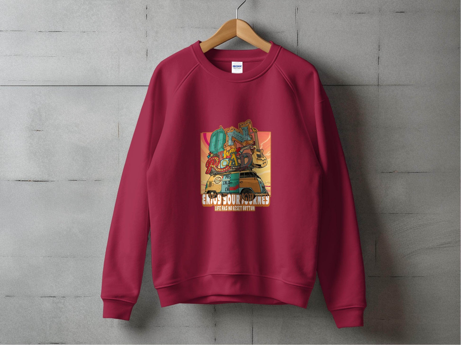 On The Road Again Travel Van Trip Artwork Sweater - Design & Vybe