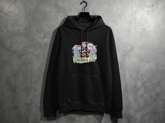 My Dog Thinks I am Awesome Graphic Print Design Hoodie - Design & Vybe