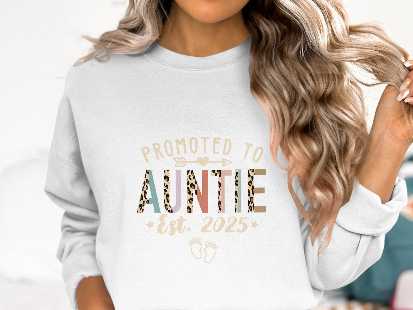 Promoted To Auntie Est 2025 Cute Design Baby Sweater - Design & Vybe