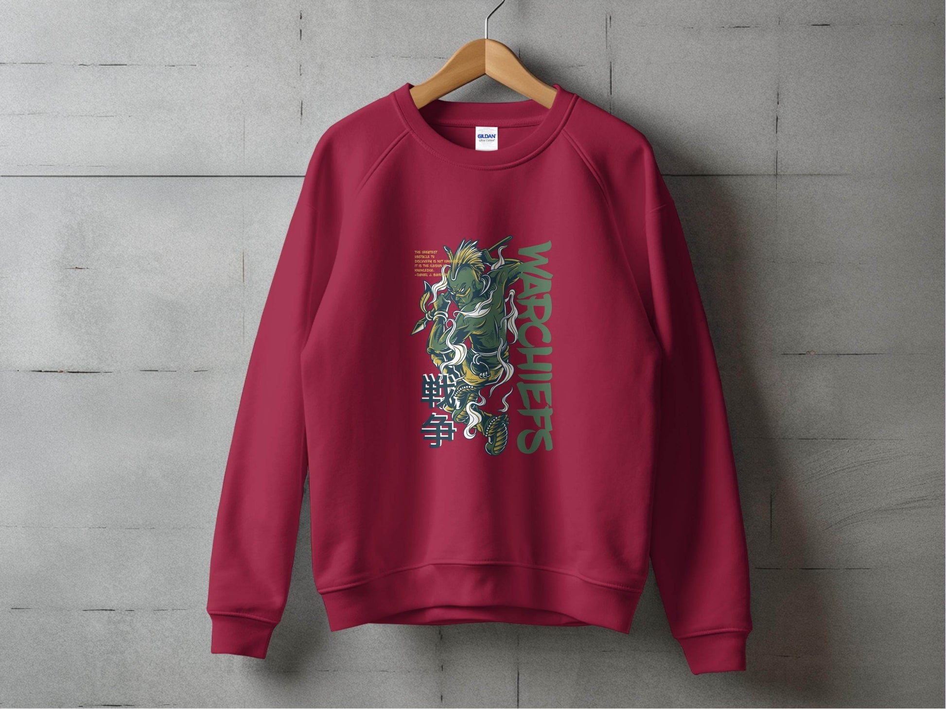 Warrior with Spear Graphic Urban Style Inspired Sweater - Design & Vybe