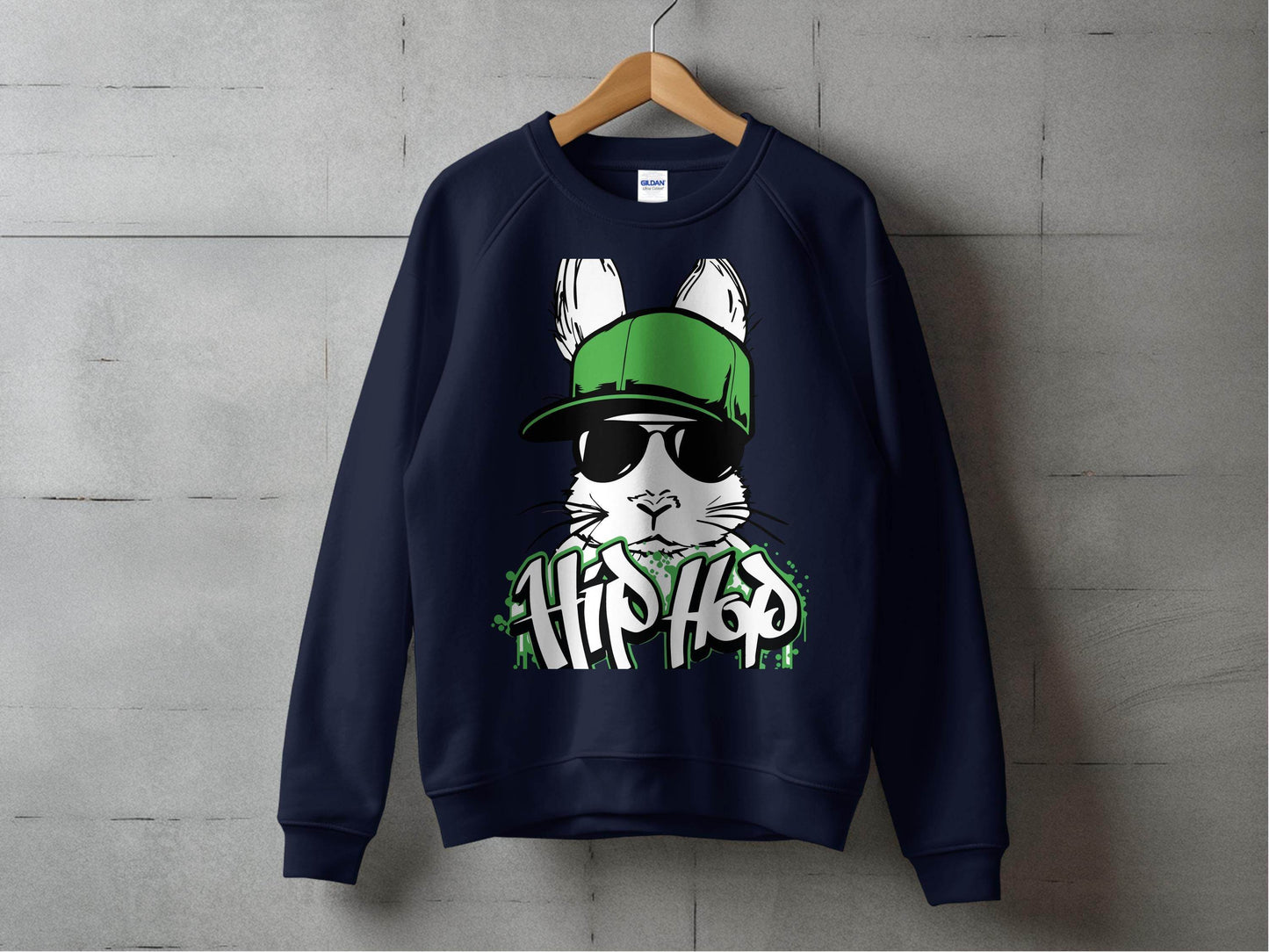 Trendy Hip Hop Bunny with Sunglasses Sweater - Design & Vybe