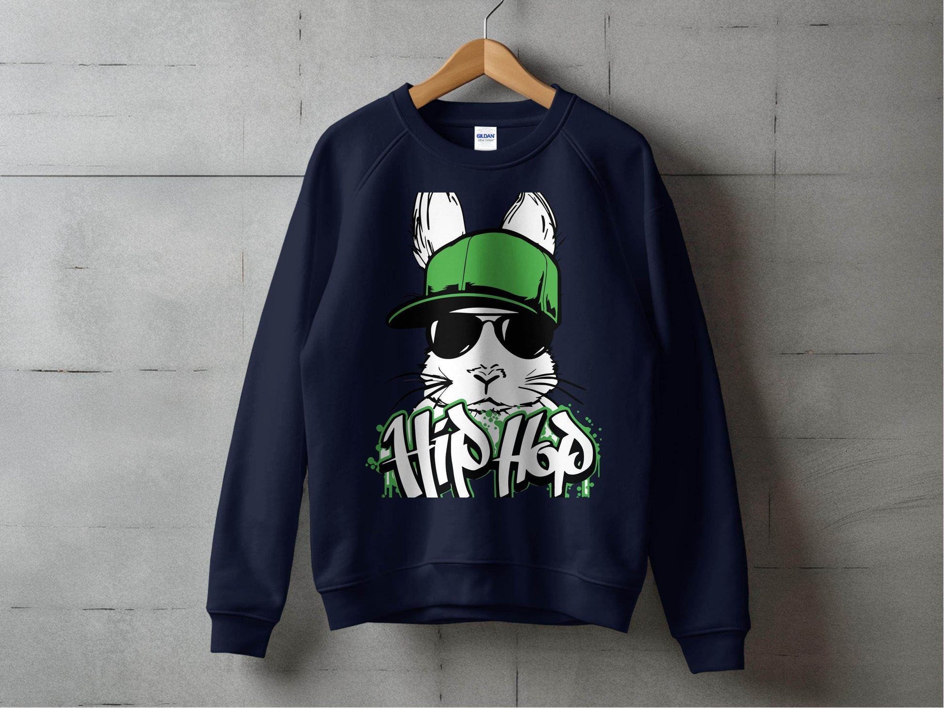 Trendy Hip Hop Bunny with Sunglasses Sweater - Design & Vybe
