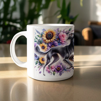 Floral and Dog Design Artistic Coffee Mug product type