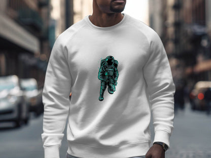 Astronaut with Ice Cream Graphics Cool Print For Sweater - Design & Vybe