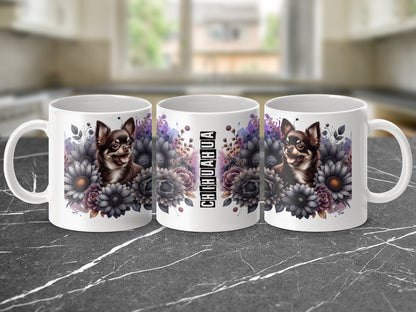 Chihuahua Floral Design Coffee Mug product