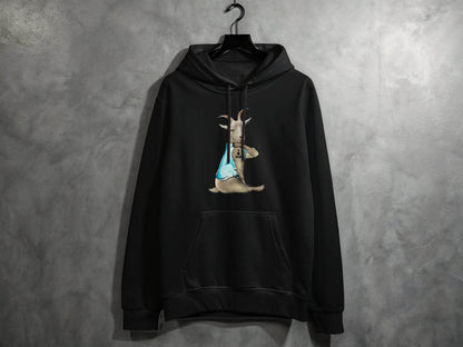 I Love Dad Print Quirky Goat Design Hoodie - Design & Vybe
