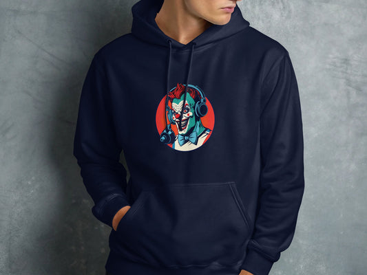 Scary Clown With Headphones Graphic Hoodie product