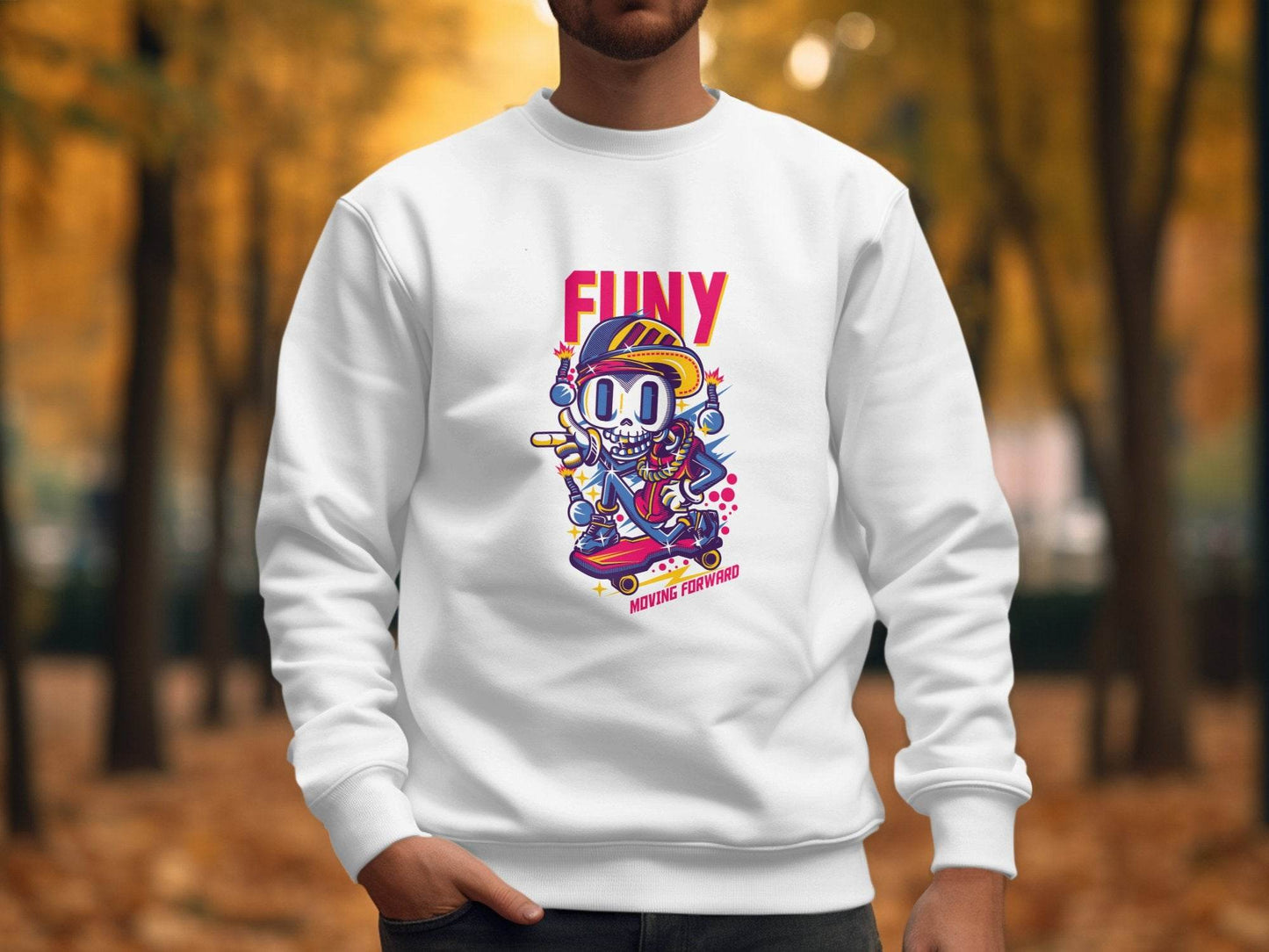 Funny Skull With Bomb On Skateboard Moving Forward Hoodie - Design & Vybe