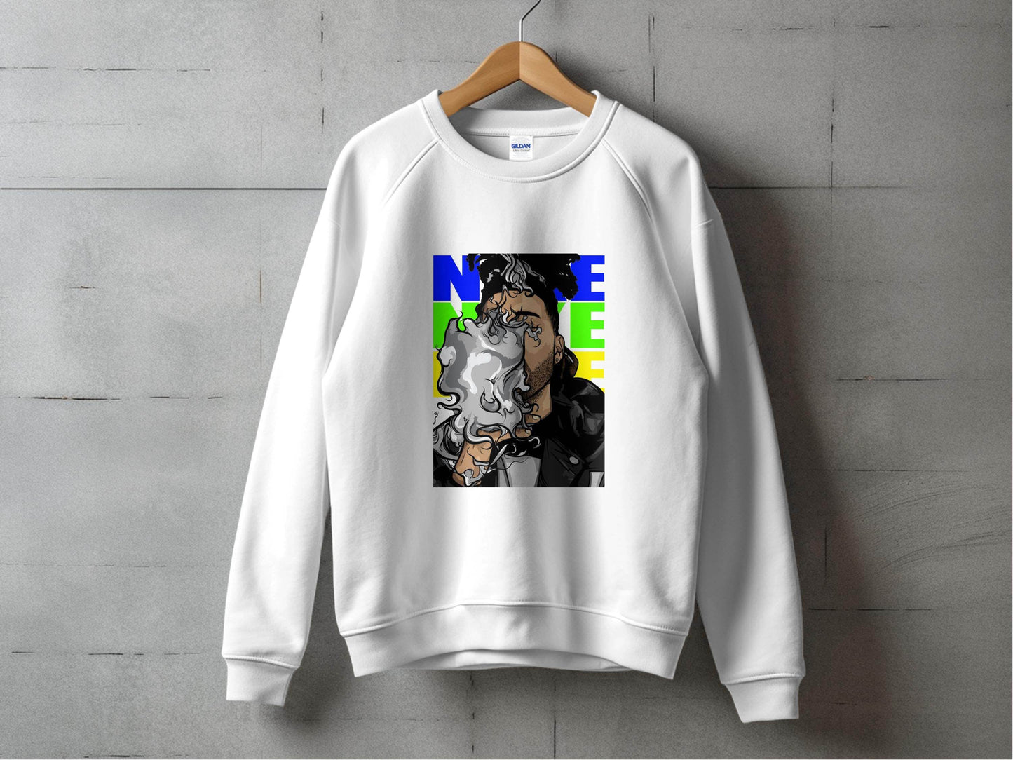 NEON Color Theme Abstract Art Smoke Design Sweater - Design & Vybe