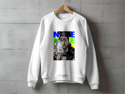 NEON Color Theme Abstract Art Smoke Design Sweater - Design & Vybe