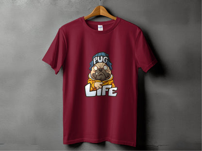 Cartoon Pug With Attitude Pug Life Design Style T-Shirt - Design & Vybe