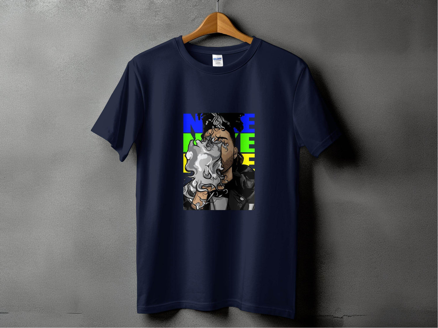 NEON Color Theme Abstract Art Smoke Design T-Shirt - Design & Vybe
