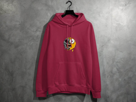 Melting Emoji into Skull Design Cool Graphic Hoodie - Design & Vybe