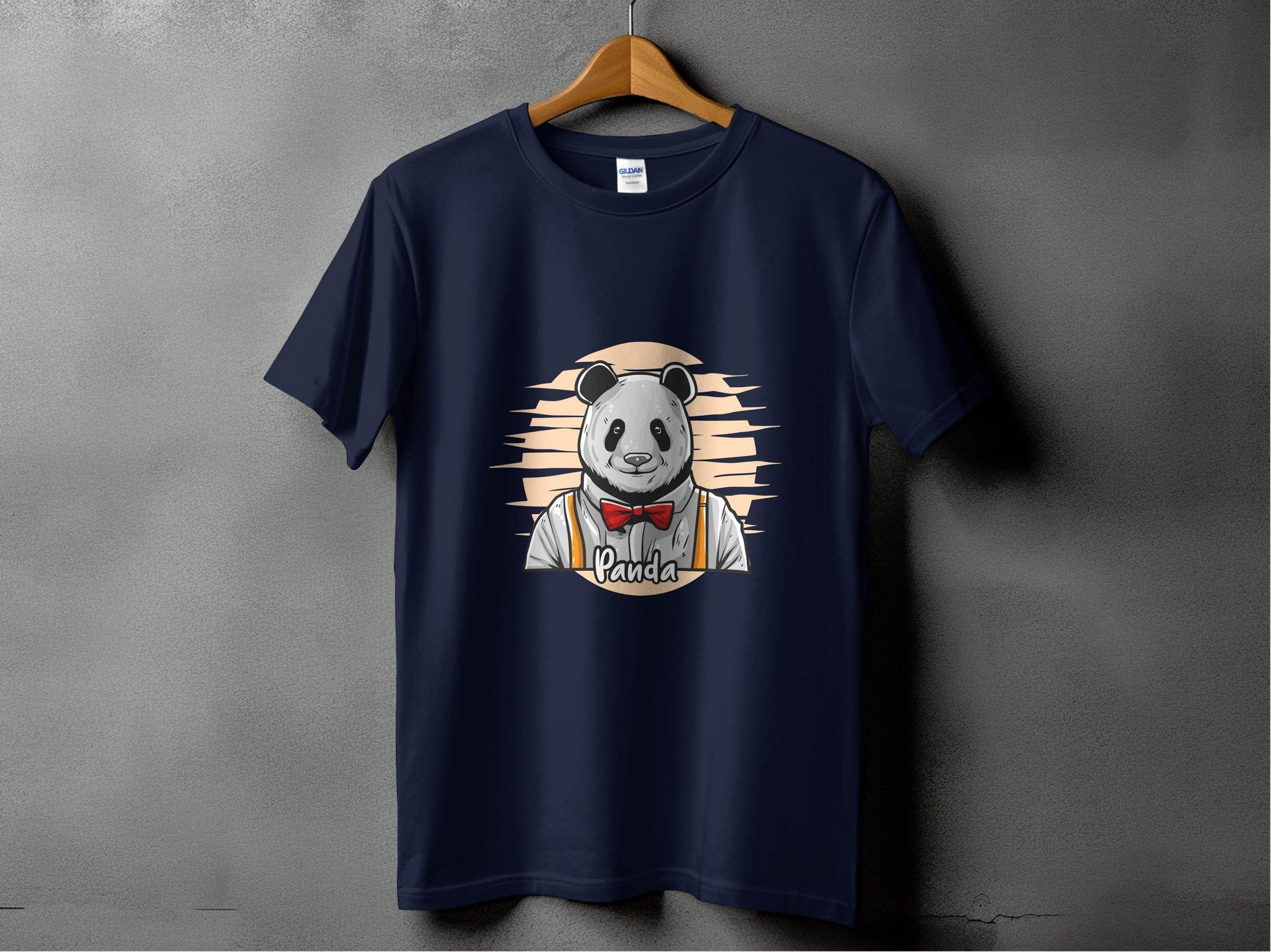 Fun Cartoon Panda Wearing Bow Tie Graphic T-Shirt - Design & Vybe