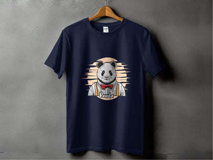 Fun Cartoon Panda Wearing Bow Tie Graphic T-Shirt - Design & Vybe