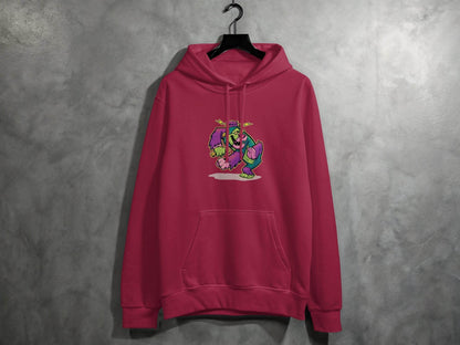 Cartoon Frankenstein with Lightning Strikes Above Hoodie - Design & Vybe