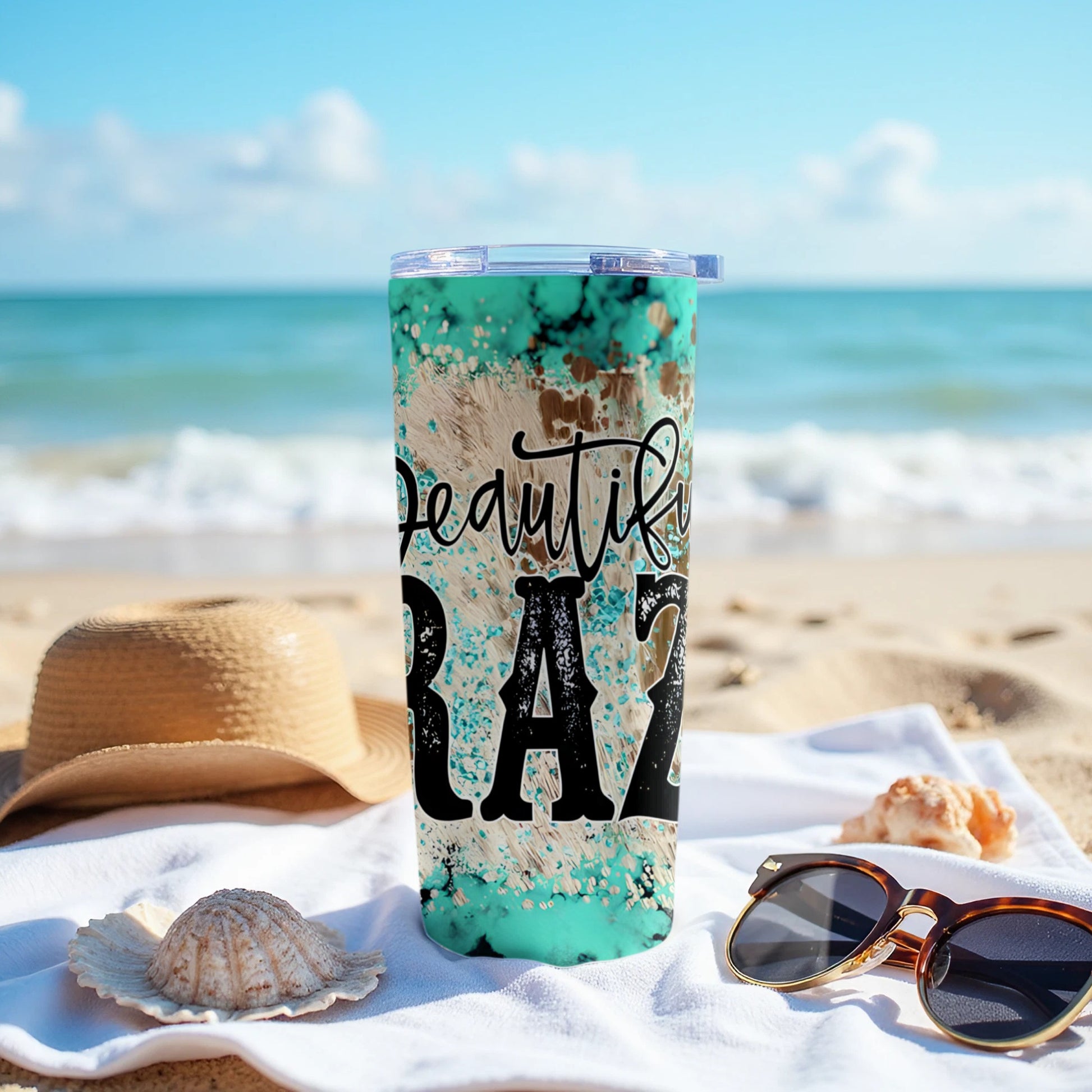 Beautiful Crazy Beach Tumbler Ocean Vibes product type