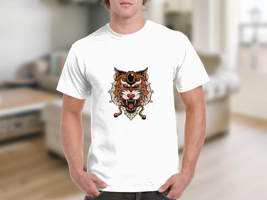 Mystical Tiger with Third Eye Illustration for You T-Shirt - Design & Vybe