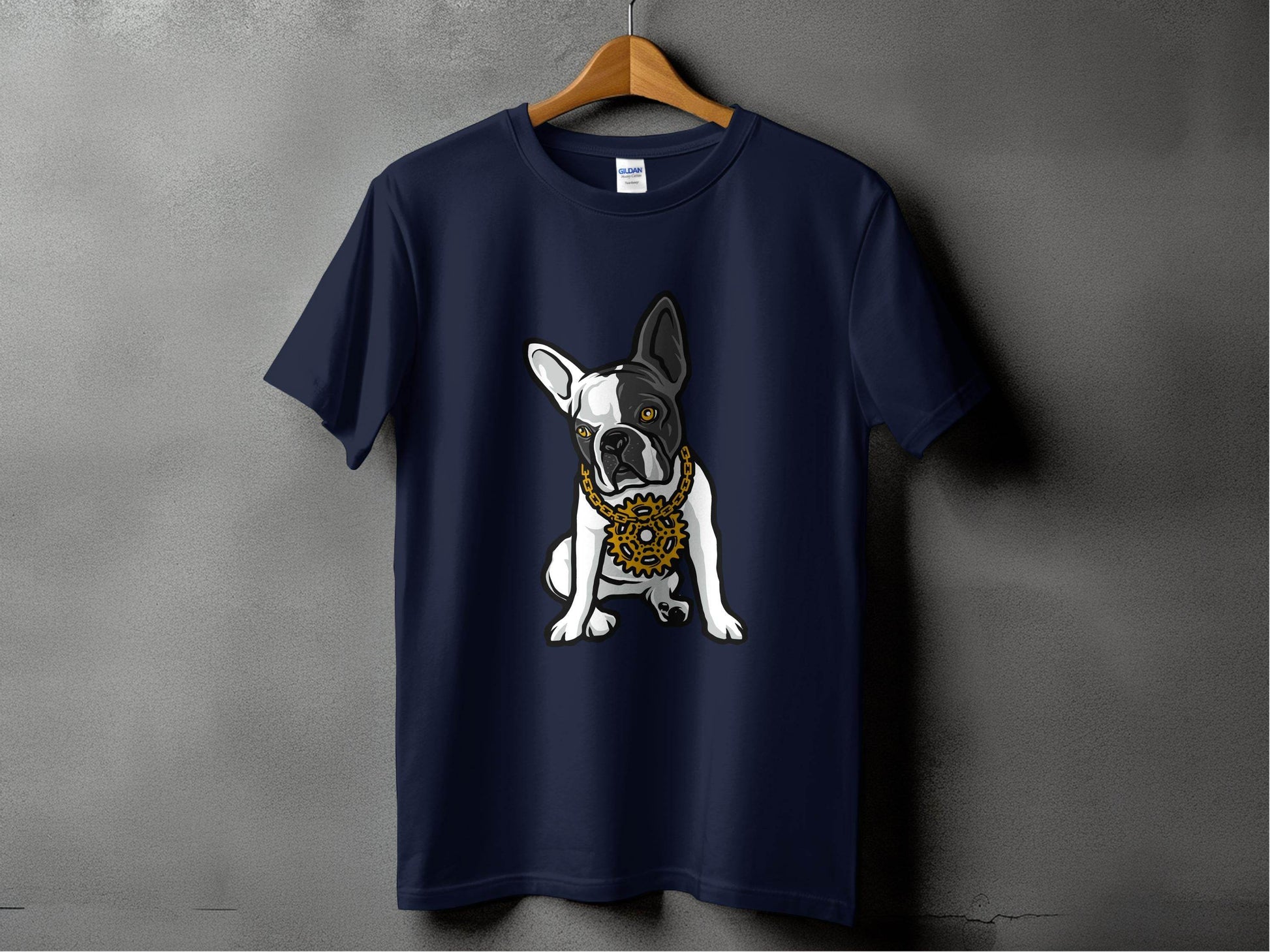 Cool French Bulldog with Bling Design T-Shirt - Design & Vybe