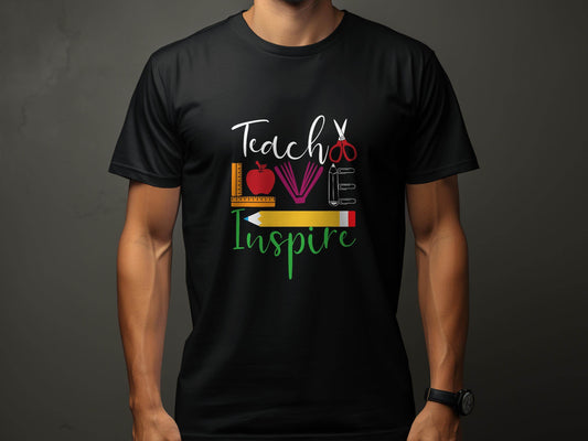 Teach Love Inspire Back To School Design Teachers T-Shirt - Design & Vybe