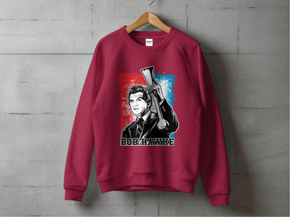Iconic Bob Hawke Illustration Graphic Print Sweater - Design & Vybe