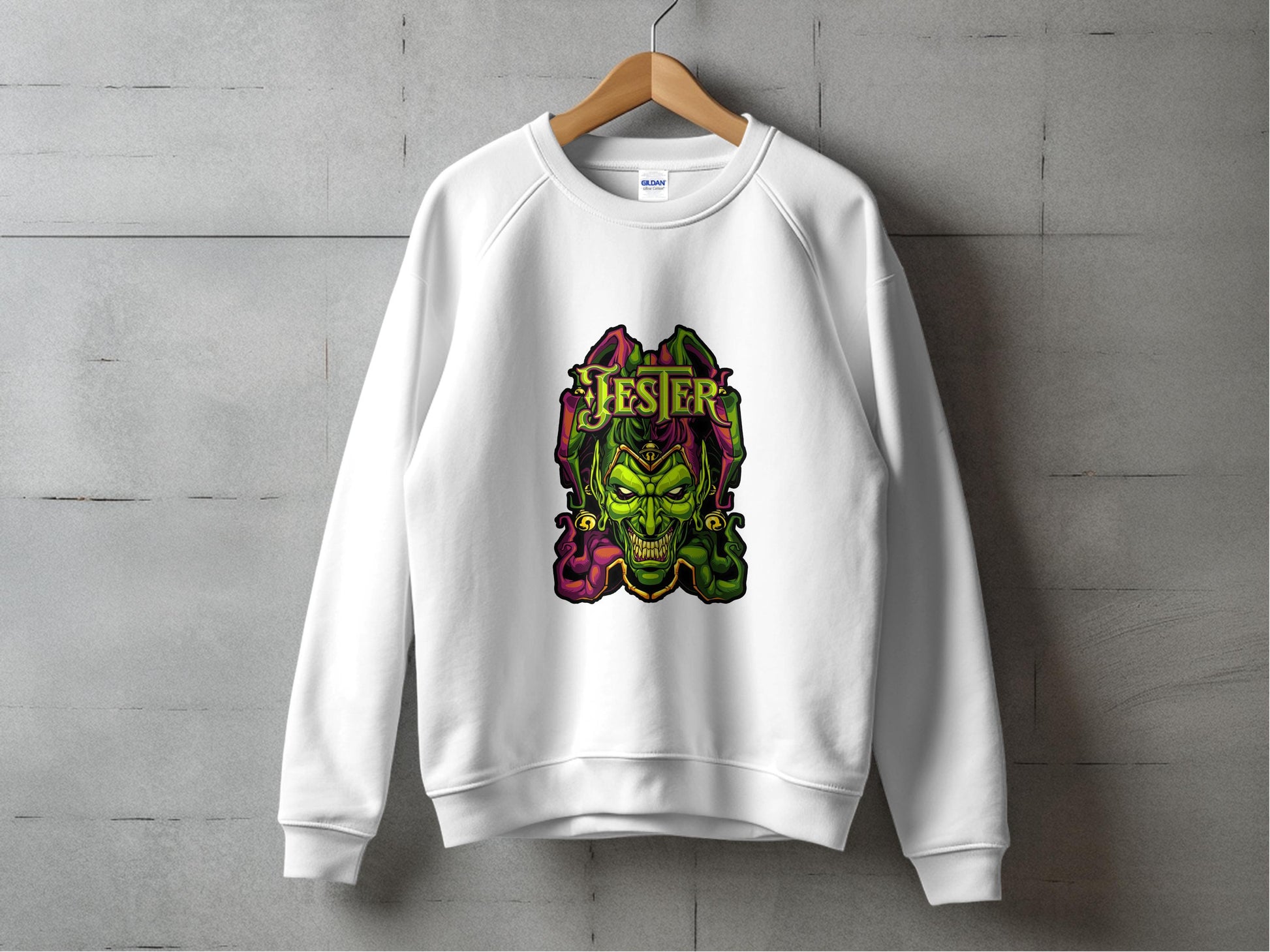 Jester Clown Horror Themed Graphic Sweatshirt product type
